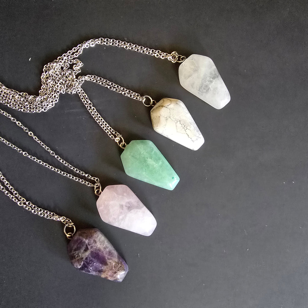 Coffin Crystal Necklaces